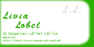 livia lobel business card